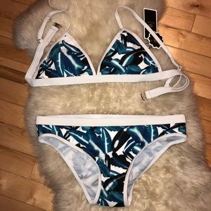 Tropical pattern bathing suit